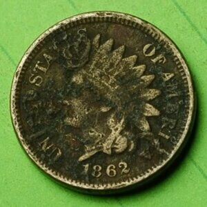 CIVIL WAR ERA  🌟1862 Indian Head Cent Penny 1c Lot X55🌟"LIBERY" SHOWING!!